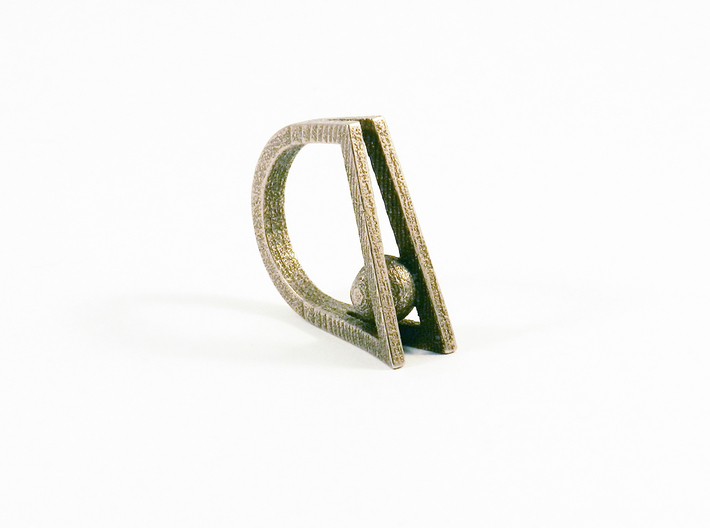 Peekaboo Ring 3d printed Steel