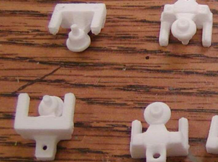 HO articulated joints for Walthers 48' spine car 3d printed 