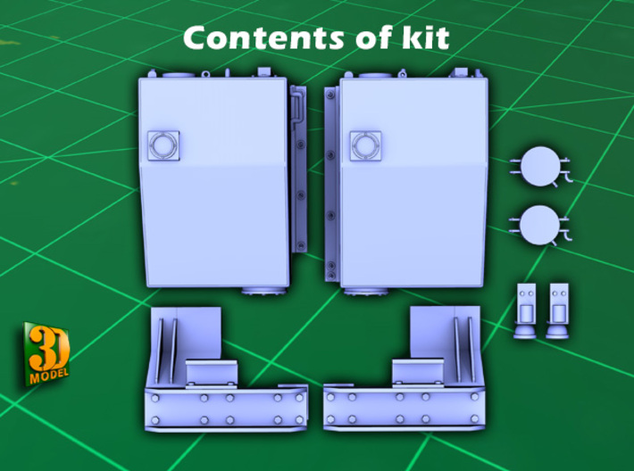 IDF M2 External Fueltanks (1:35) 3d printed IDF M2 external fueltanks - parts