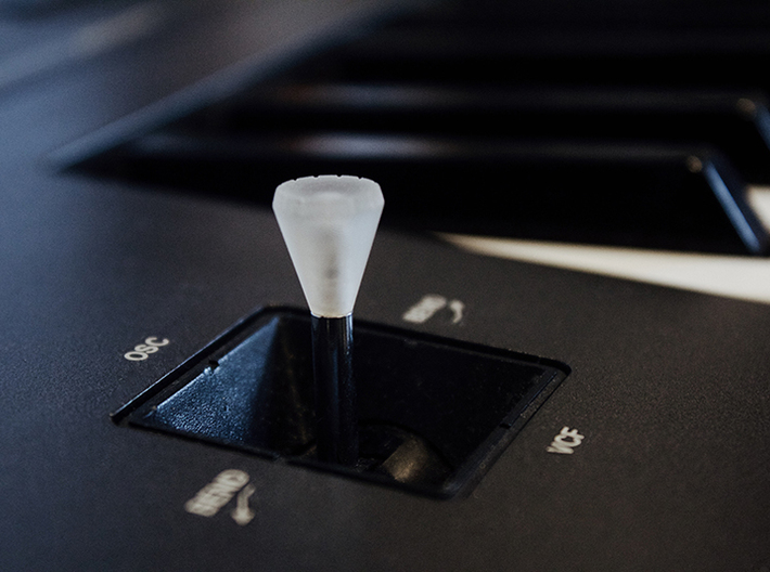 Korg Poly 800 / DW 8000 Joystick knob 3d printed Unpainted frosted detail on Korg DW-8000