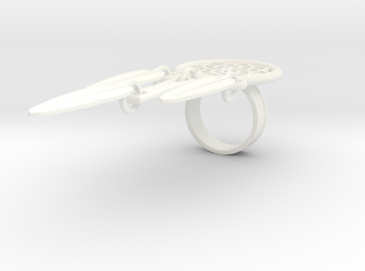 Feather Dream Catcher Ring 3d printed