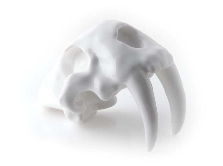 Smilodon Skull Planter 3d printed 