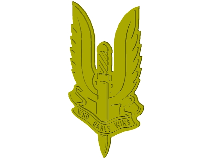 British SAS 22nd regiment &quot;Who Dares Wins&quot; badge 3d printed