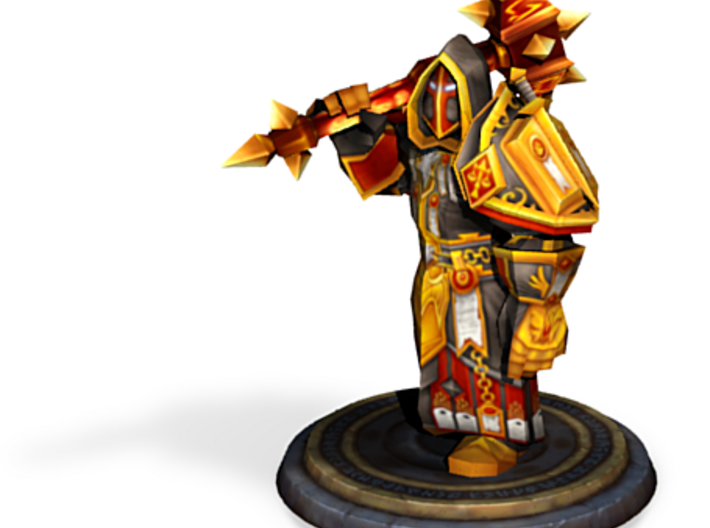 Dwarf Paladin in Judgement armour 3d printed