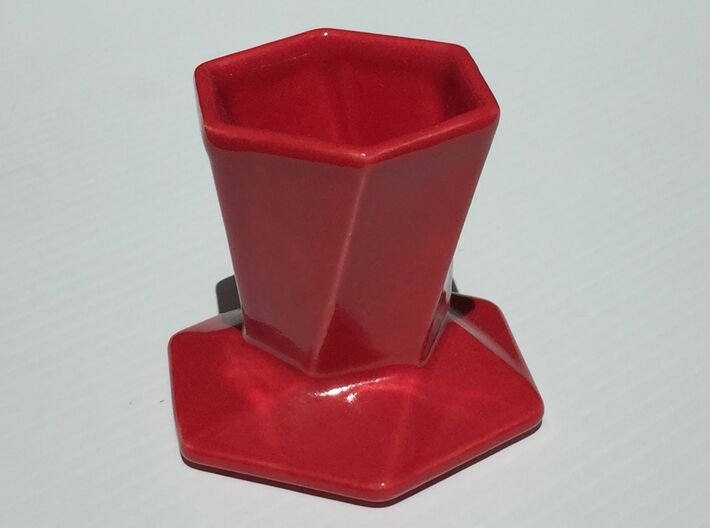 Hexagonal pour over coffee maker 3d printed