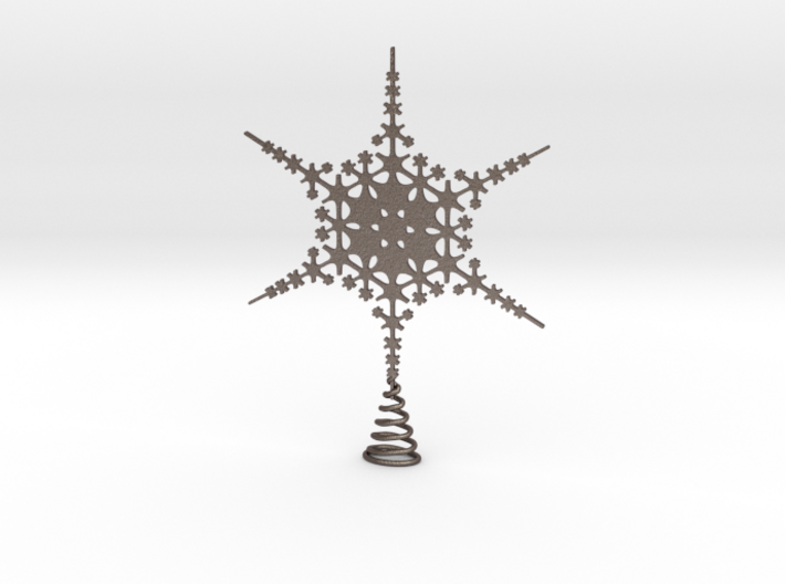 Sparkle Snow Star - Fractal Tree Top - HP2 - L 3d printed