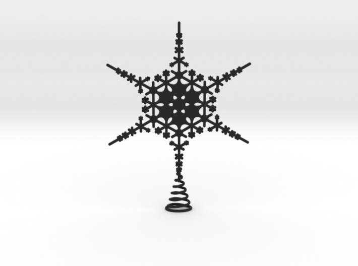 Sparkle Snow Star - Fractal Tree Top - MP4 - M 3d printed