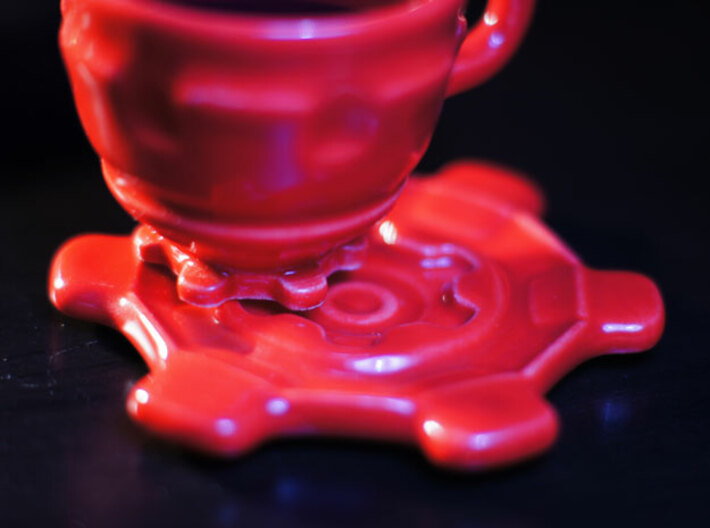 Steampunk Cup  and Saucer 3d printed 