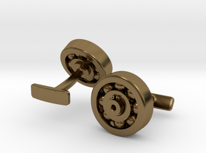 Bearing Cufflink 3d printed