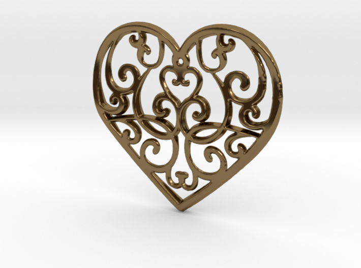 Christmas Heart Ornament 3d printed