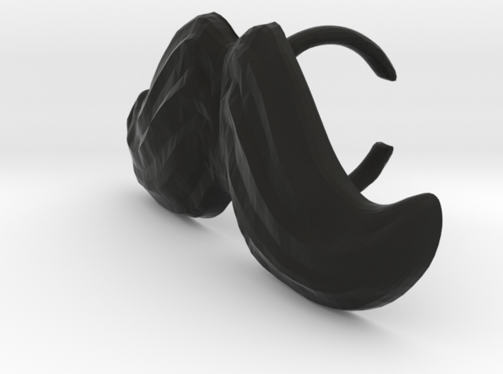 Movember Moustache Ring 3d printed