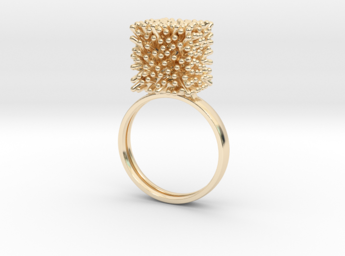 Constantina Architectural Coral Ring 3d printed