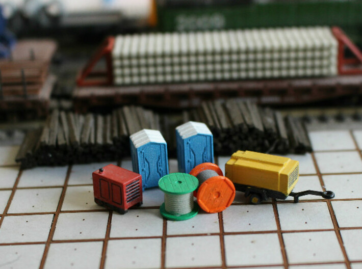 N Scale Construction Site Set 3d printed