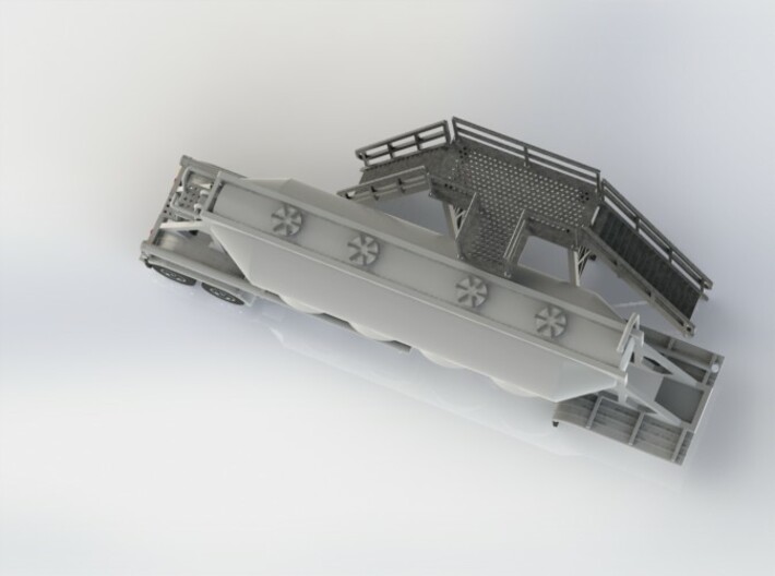 HO 1/87 Loading Platform for depot/industry 3d printed A top-down view showing the tread pattern on the platform.