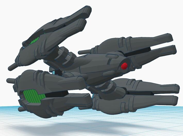 Regent T2 ( Black Widow ) 3d printed XIA Tier 2 spacecraft REGULATION XIA SPEC