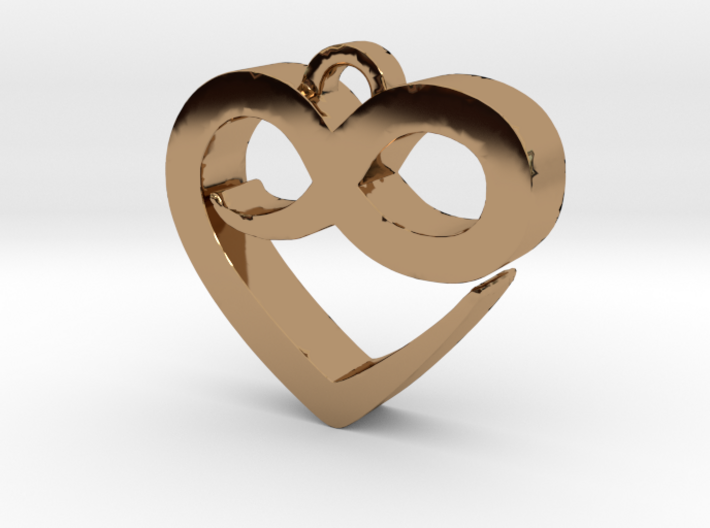 Infini Heart Necklace 3d printed