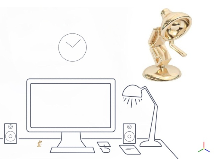 Lala says, &quot;Shake hand with me&quot; - Desktoys 3d printed 14K Gold Plated