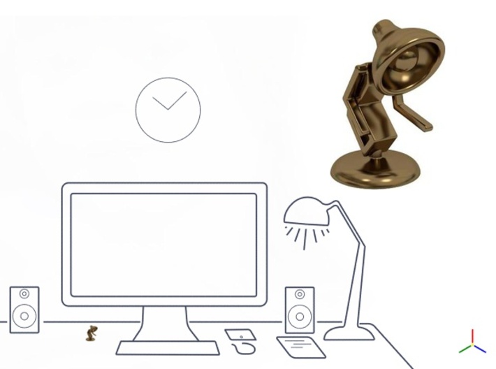 Lala says, &quot;Shake hand with me&quot; - Desktoys 3d printed Polished Bronze