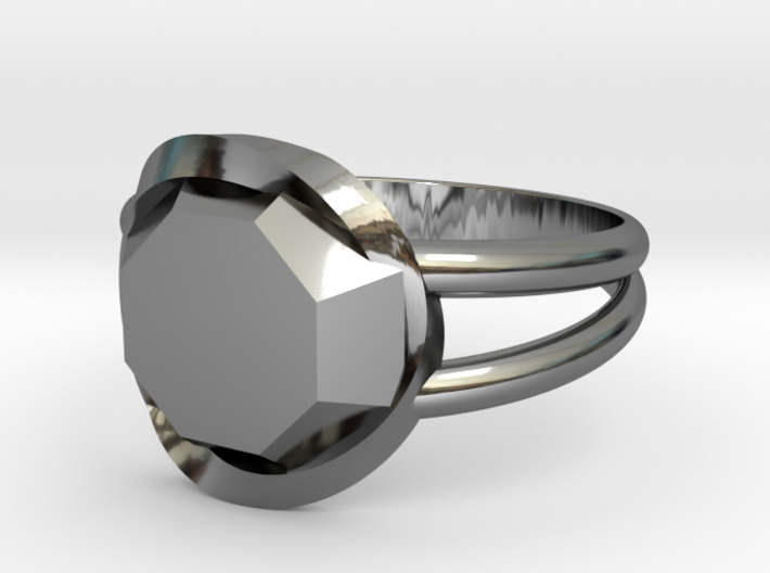 Size 10 Diamond Ring 3d printed
