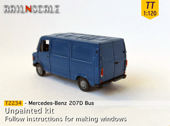 Mercedes-Benz 207D Bus (TT 1:120) 3d printed 