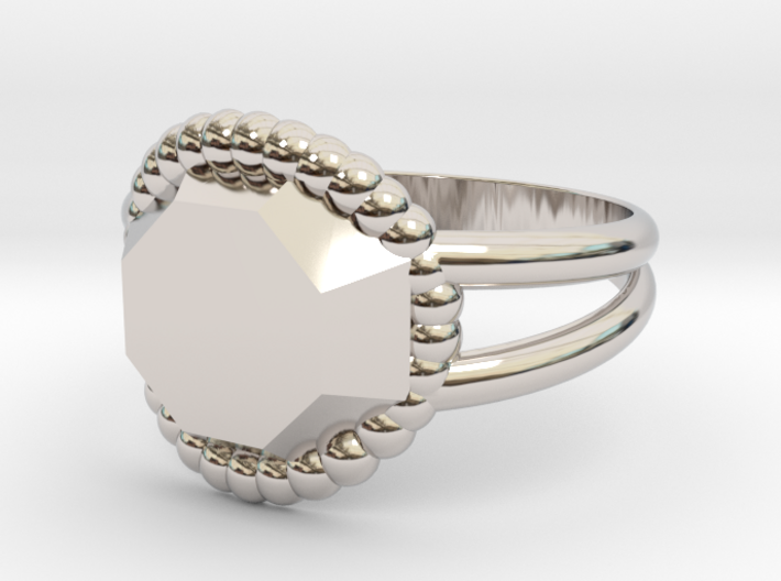 Size 9 Diamond Ring A 3d printed