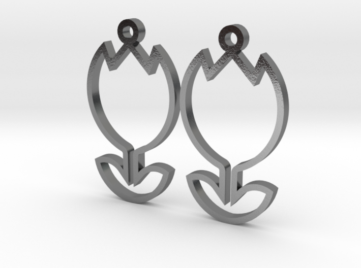 Tulip Earrings 3d printed