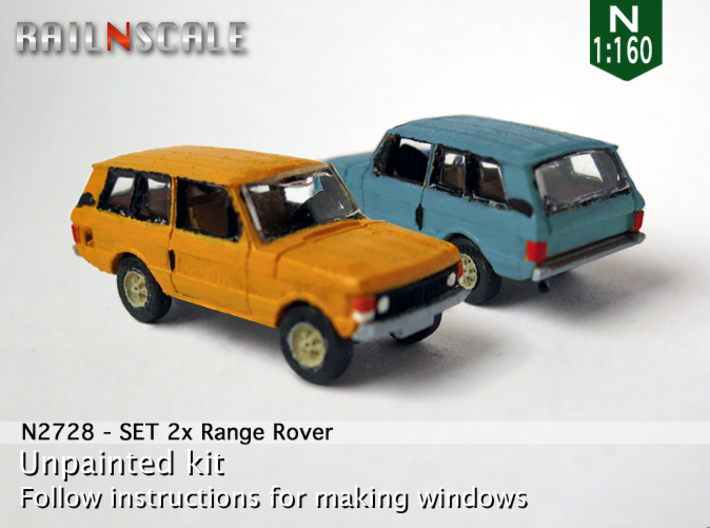 SET 2x Range Rover (N 1:160) 3d printed