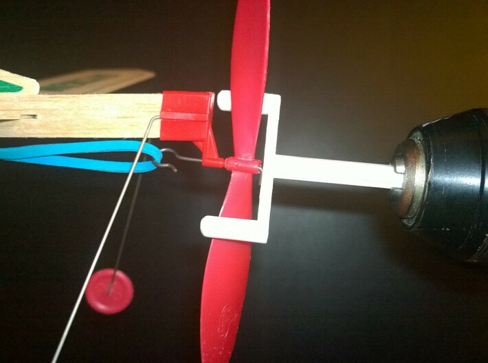 Propeller Wind Up Tool 3d printed Propeller Wind Up Tool in action