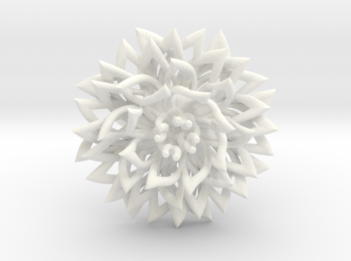 Ring The Chrysanthemum / size 9 1/2 US ( 19,4 mm) 3d printed