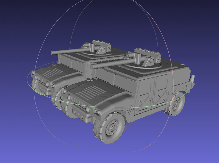 1/144 Humvee w. Bushmaster (Dual Pack) 3d printed