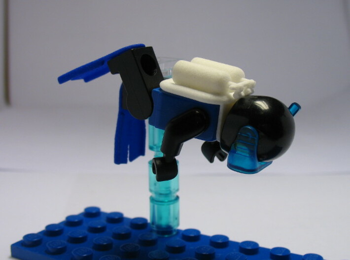 Minifig Technical Diving BC System 3d printed