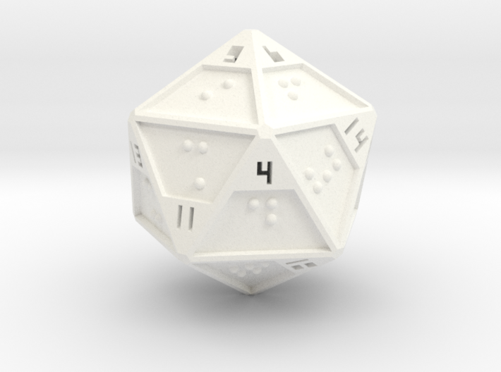 Braille D20 3d printed