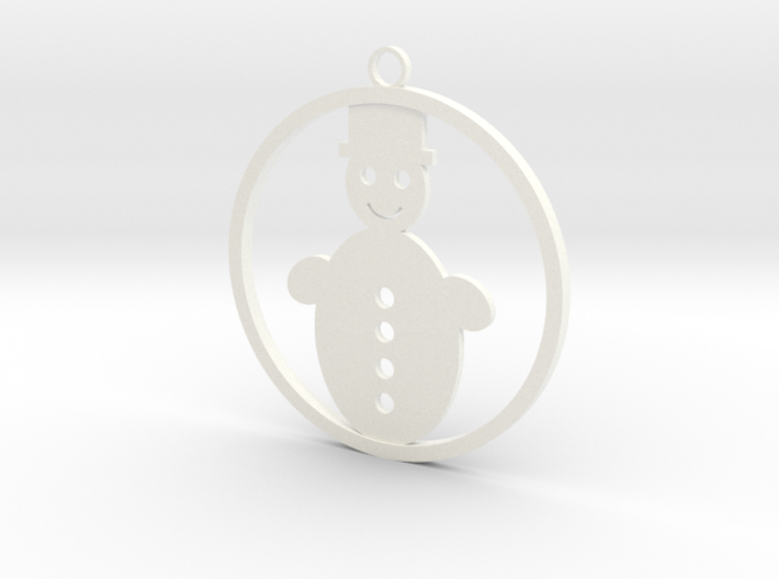 Christmas Ball with snowman 3d printed