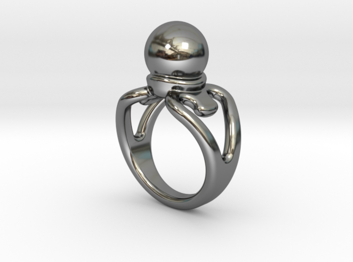 Black Pearl Ring 20 - Italian Size 20 3d printed