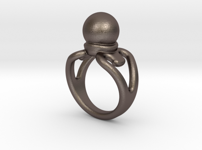 Black Pearl Ring 22 - Italian Size 22 3d printed