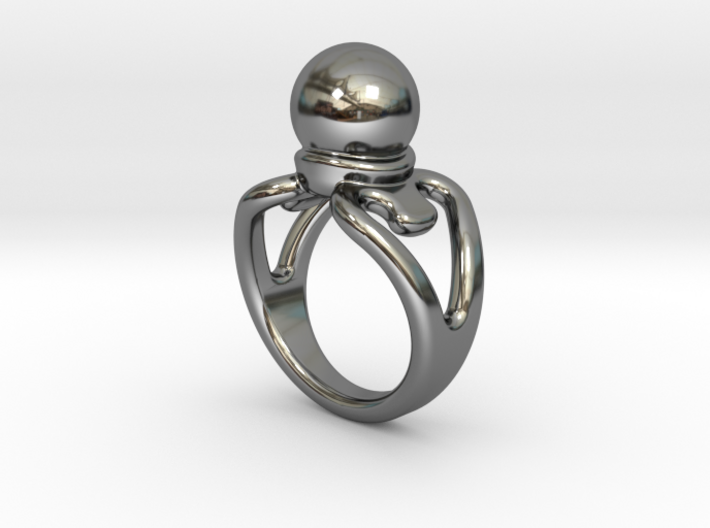 Black Pearl Ring 23 - Italian Size 23 3d printed