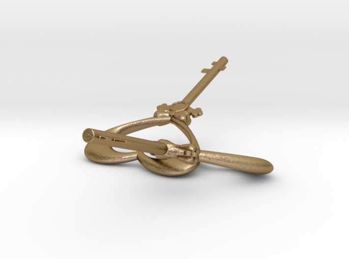 Chained Your Hearts Keys (Two Hearts interlocking) 3d printed