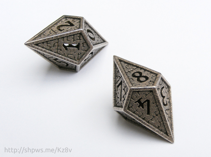 Hedron D10 (v2 closed) Spindown - Hollow 3d printed With two of these dice you can keep track of life totals from 1 to 100