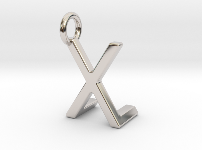 Two way letter pendant - LX XL 3d printed