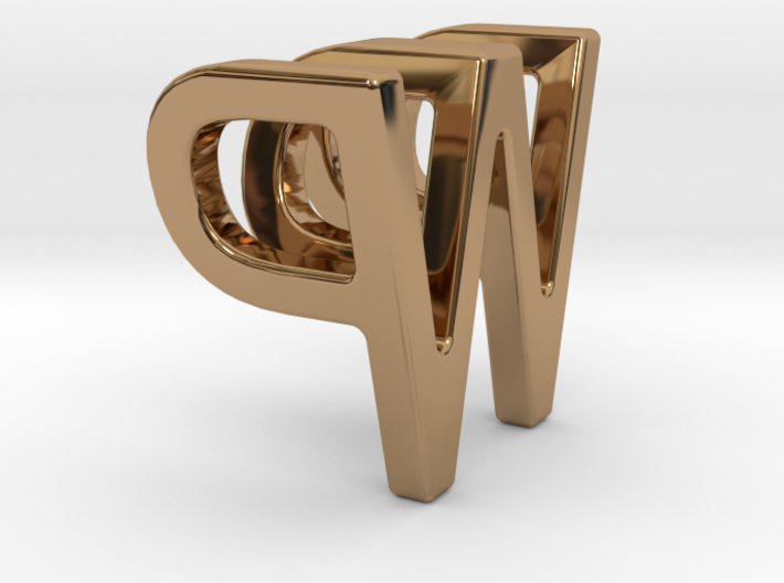 Two way letter pendant - PW WP 3d printed