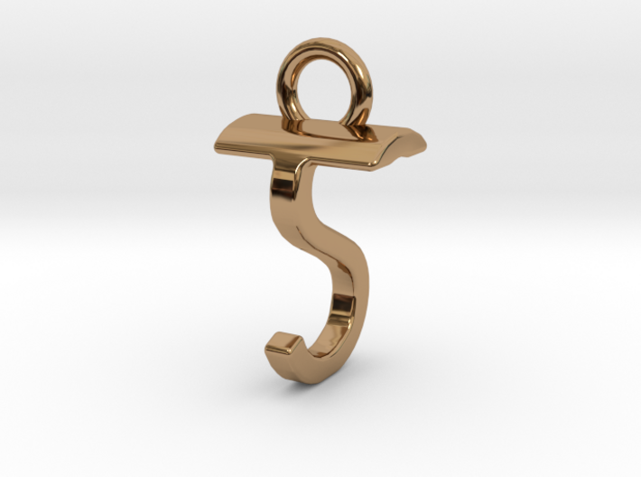 Two way letter pendant - ST TS 3d printed
