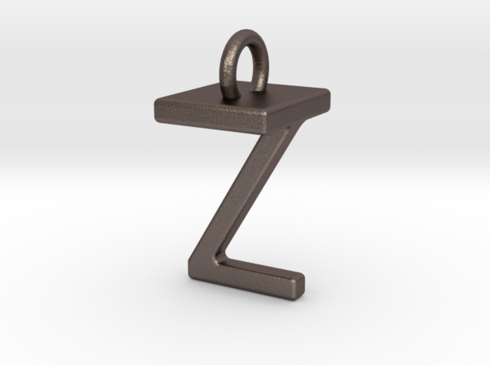 Two way letter pendant - TZ ZT 3d printed