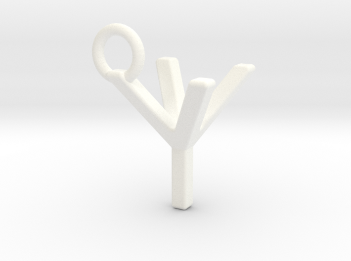 Two way letter pendant - YY Y 3d printed