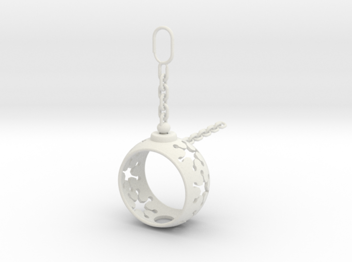DRAW ornament - chain finial pass thru 3d printed 