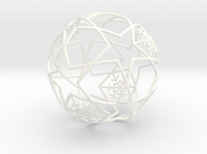 iFTBL Xmas Frozen Stars Ball - Ornament 60mm 3d printed