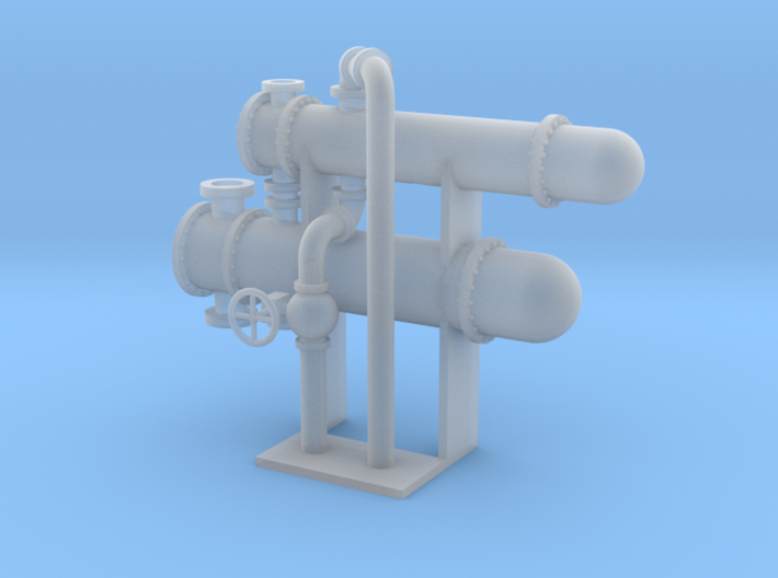 HO Scale Heat Exchanger Double 3d printed