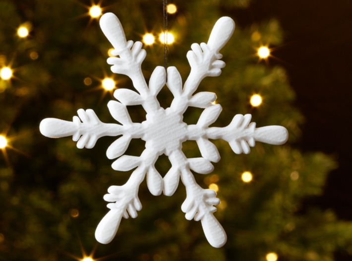 Snowflake - Christmas Tree Ornament (Bauble) 3d printed