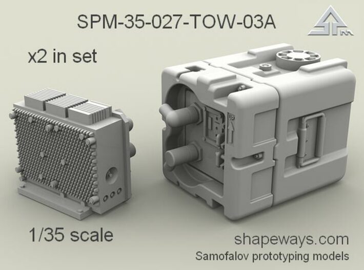 1/35 SPM-35-027-TOW-03A TOW battery x2 in set 3d printed