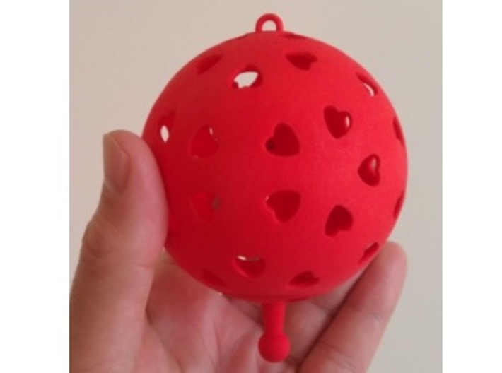 DRAW ornament - hearts large 2 piece 3d printed