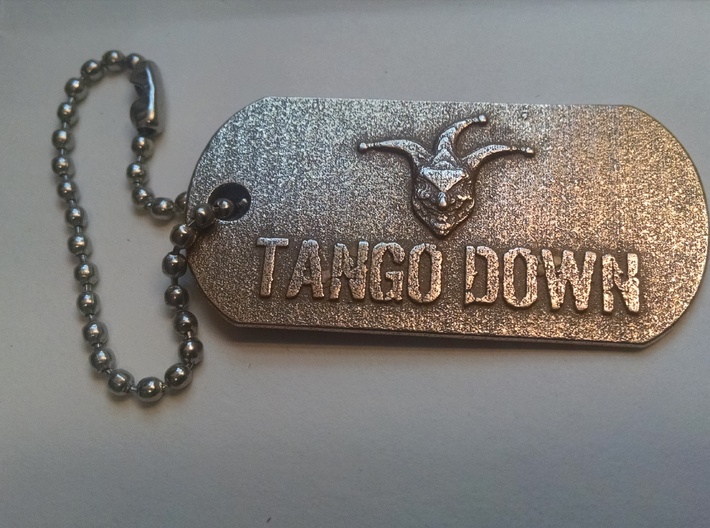 TH3J35T3R Dog Tag 3d printed Stainless Steel